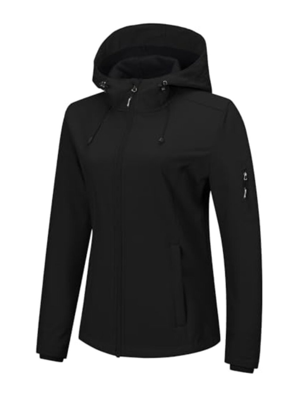 Women's Softshell Jacket Fleece Lined Waterproof Windproof Hooded Raincoat